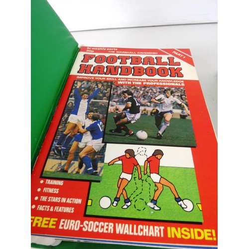 269 - THREE ALBUMS OF FOOTBALL HANDBOOK MAGAZINES