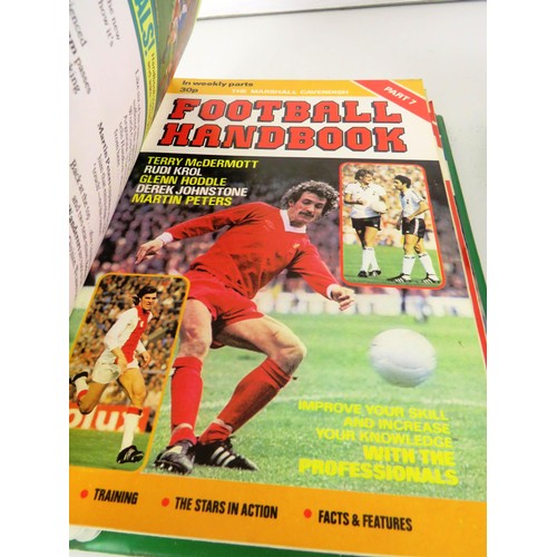 269 - THREE ALBUMS OF FOOTBALL HANDBOOK MAGAZINES