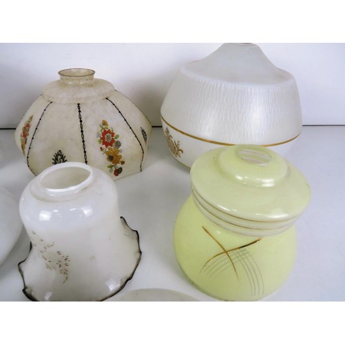 272 - 8 x GLASS LAMPSHADES