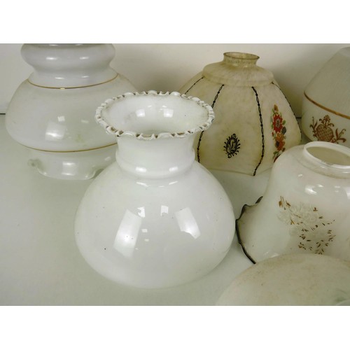 272 - 8 x GLASS LAMPSHADES