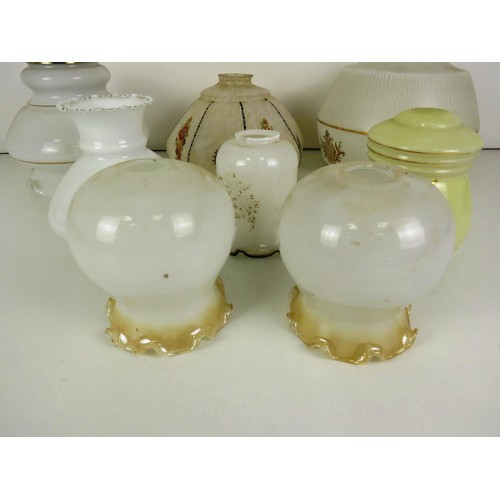 272 - 8 x GLASS LAMPSHADES