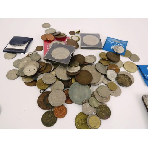 278 - COLLECTION OF OLD COINS, NOTES AND CORONATION TIN INCLUDES SILVER COINS