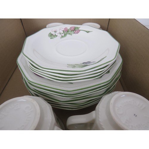 362 - 4 x BOXES OF CERAMICS INCLUDES CAKE STAND, BUTTER DISHES, FIGURES ETC