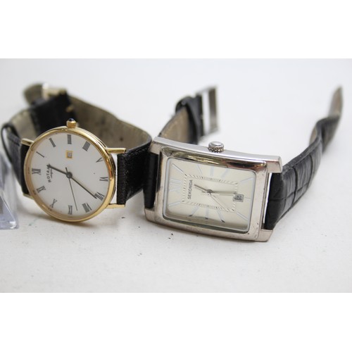 407 - 4 x Gents Dress Style WRISTWATCHES Quartz WORKING Inc. ROTARY, SEKONDA Etc.