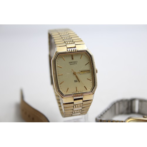 417 - 5 x Gents SEIKO Dress Style WRISTWATCHES Quartz Inc. 5Y23-5A20, 7N29-8A00 Etc.