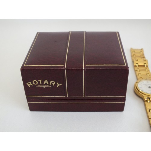 194 - 3 x GENTS WATCHES INCLUDES TWO ROTARY (ONE BOXED) AND A KRUG BAUMEN WATCH