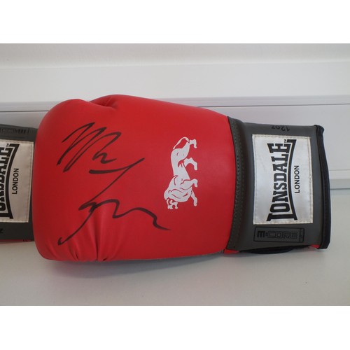 393 - PAIR OF BOXING GLOVES WITH SIGNATURES (MIKE TYSON)