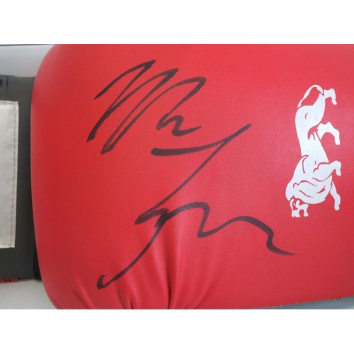 393 - PAIR OF BOXING GLOVES WITH SIGNATURES (MIKE TYSON)