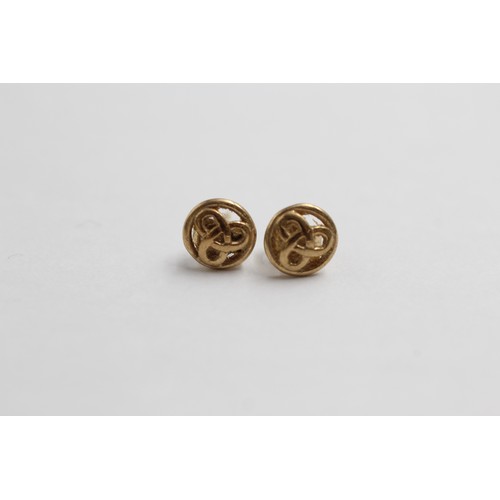 20 - 9ct Gold Openwork Stud Earrings (0.5g)