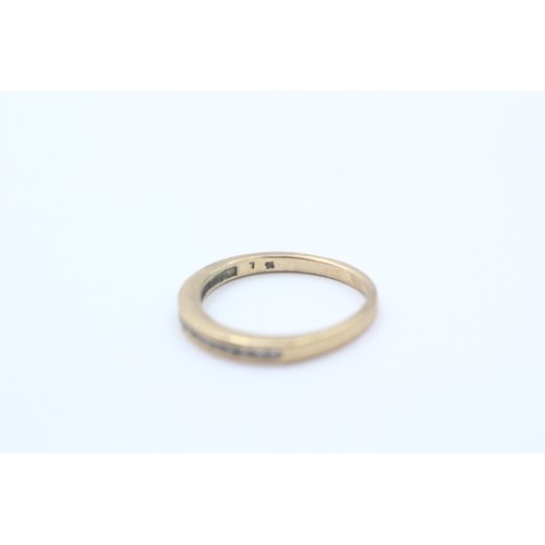 34 - 9ct Gold Diamond Half Eternity Ring (1.7g)- Size L