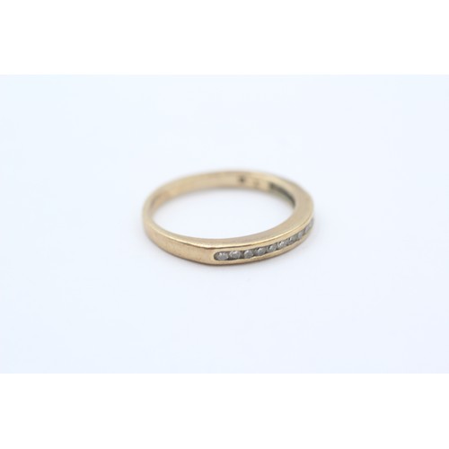 34 - 9ct Gold Diamond Half Eternity Ring (1.7g)- Size L