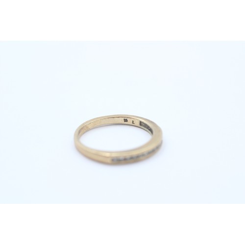 34 - 9ct Gold Diamond Half Eternity Ring (1.7g)- Size L