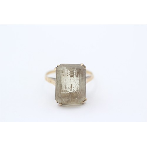 38 - 9ct Gold Citrine Single Stone Ring (3.8g)- Size O