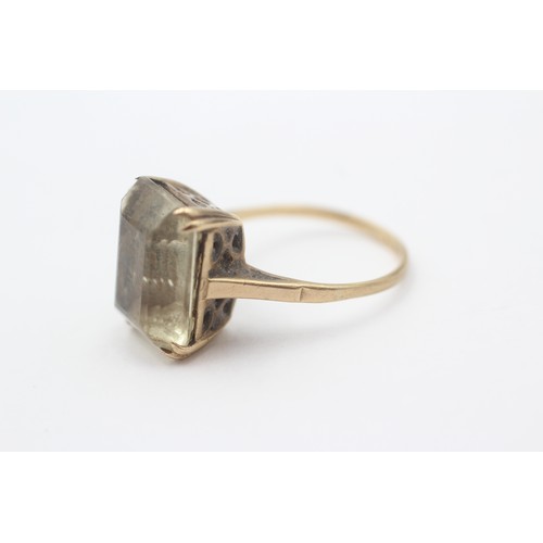 38 - 9ct Gold Citrine Single Stone Ring (3.8g)- Size O