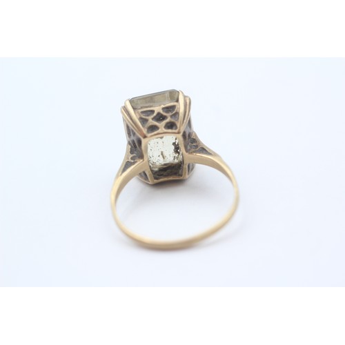 38 - 9ct Gold Citrine Single Stone Ring (3.8g)- Size O