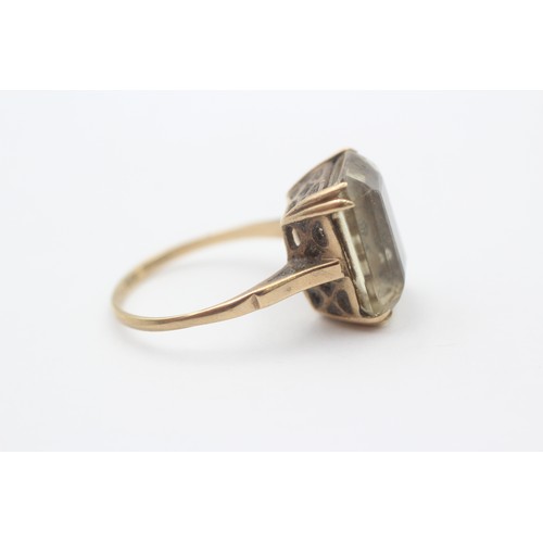 38 - 9ct Gold Citrine Single Stone Ring (3.8g)- Size O