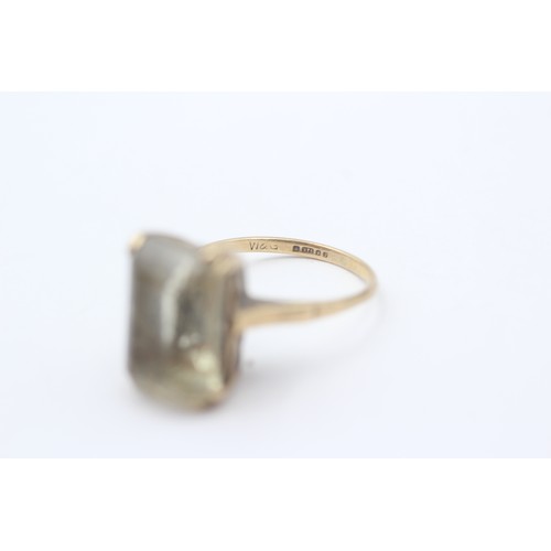38 - 9ct Gold Citrine Single Stone Ring (3.8g)- Size O