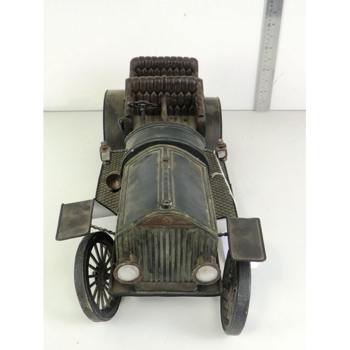 126 - COPPER AND BRASS MODEL ROLLS ROYCE