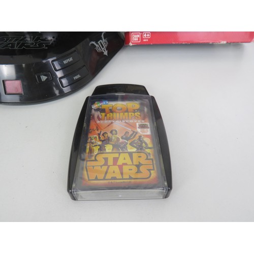 127 - DARTH VADER RADIO AND CASETTE, BB8 TOY WITH VOICE CONTROL AND POWER RANGERS BOXED ACTION AND STAR WA... 