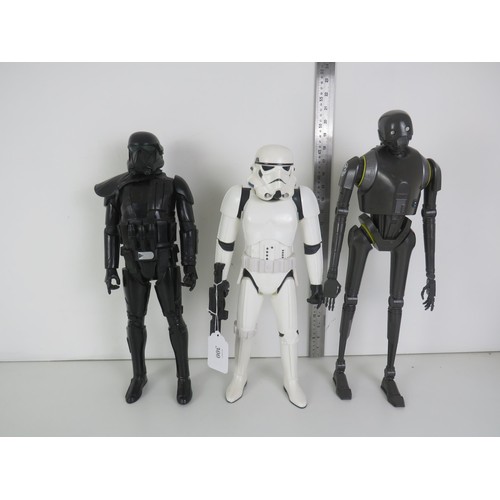 128 - 3 x STARWARS ACTION FIGURES ALL 18
