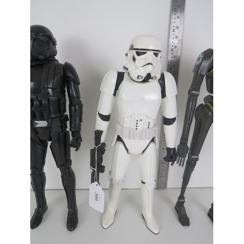 128 - 3 x STARWARS ACTION FIGURES ALL 18