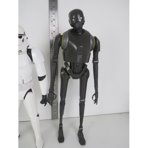 128 - 3 x STARWARS ACTION FIGURES ALL 18