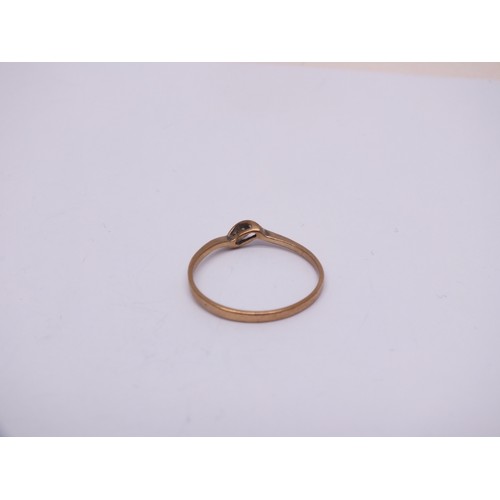 5 - 9ct Gold Diamond Trilogy Ring (0.8g)- Size O