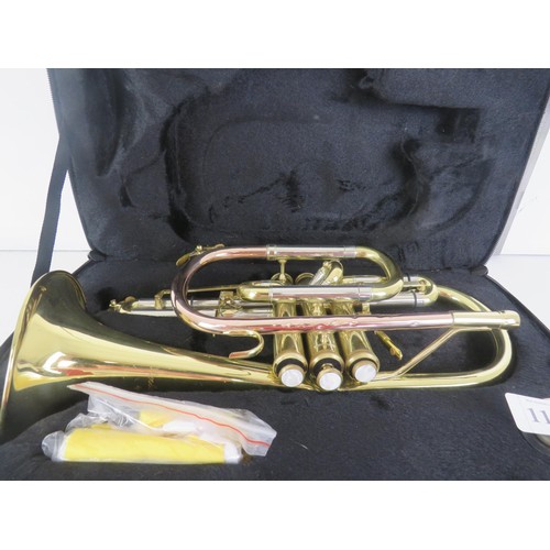 113 - BRASS TRUMPET WITH CARRY CASE