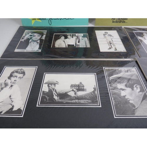 147 - MARILYN MONROE MONTAGES, JAMES DEAN, 2 x ELVIS AND 2 x JAMES DEAN TIN SIGNS