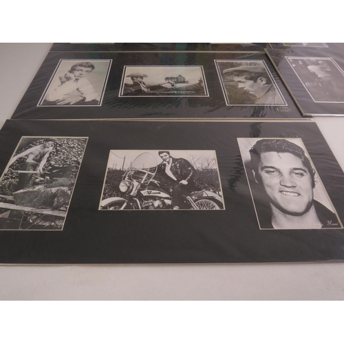 147 - MARILYN MONROE MONTAGES, JAMES DEAN, 2 x ELVIS AND 2 x JAMES DEAN TIN SIGNS