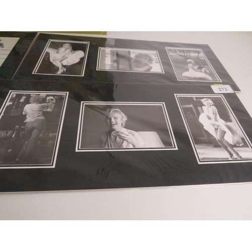 147 - MARILYN MONROE MONTAGES, JAMES DEAN, 2 x ELVIS AND 2 x JAMES DEAN TIN SIGNS