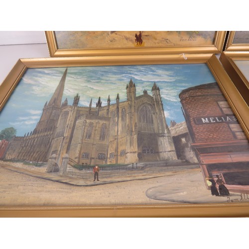 125 - 5 x TOM ELLIS PAINTINGS OF WAKEFIELD