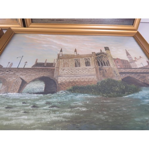 125 - 5 x TOM ELLIS PAINTINGS OF WAKEFIELD