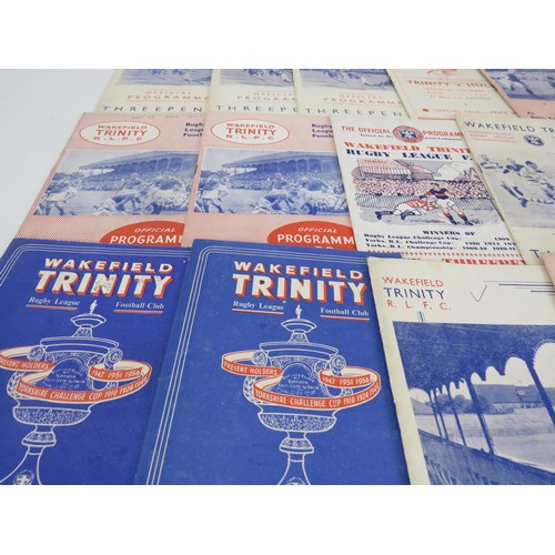 129 - 50 x WAKEFIELD TRINITY PROGRAMMES IN THE 1950'S