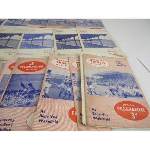 129 - 50 x WAKEFIELD TRINITY PROGRAMMES IN THE 1950'S