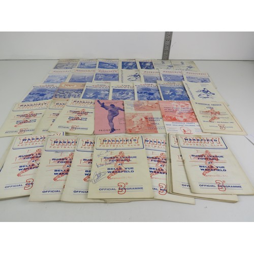 130 - 50 x WAKEFIELD TRINITY PROGRAMMES IN THE 1960'S