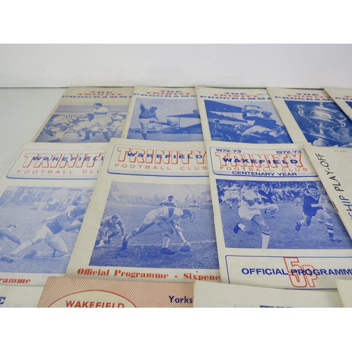 130 - 50 x WAKEFIELD TRINITY PROGRAMMES IN THE 1960'S