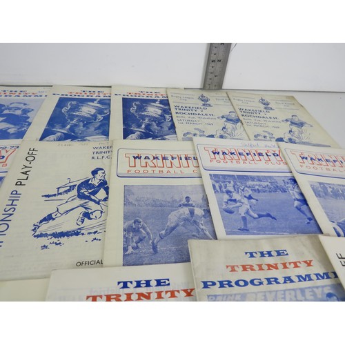 130 - 50 x WAKEFIELD TRINITY PROGRAMMES IN THE 1960'S