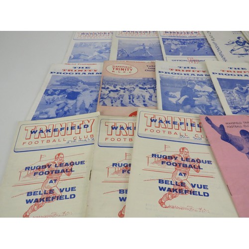 130 - 50 x WAKEFIELD TRINITY PROGRAMMES IN THE 1960'S