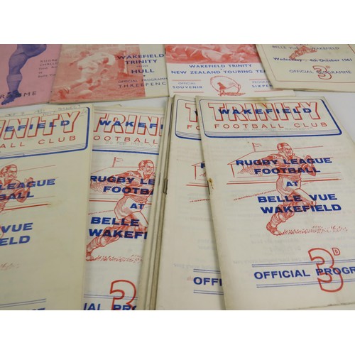 130 - 50 x WAKEFIELD TRINITY PROGRAMMES IN THE 1960'S