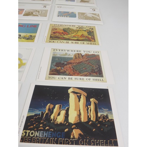 134 - 10 x PACKS OF SHELL POSTCARDS SERIES 1-10 (100 POSTCARDS)