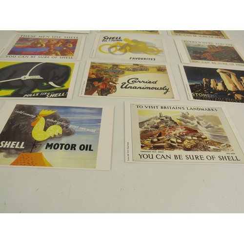 134 - 10 x PACKS OF SHELL POSTCARDS SERIES 1-10 (100 POSTCARDS)