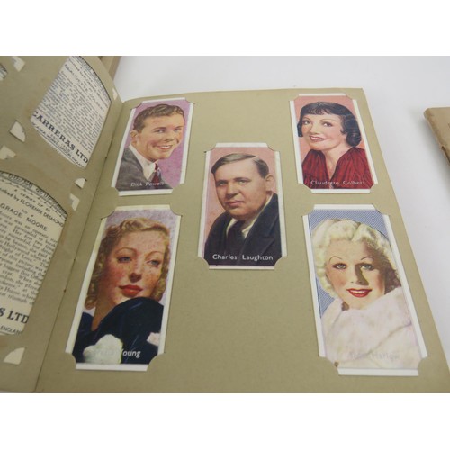 135 - 7 x ALBUMS OF CIGARETTE CARDS, FILM STARS, RADIO CELEBS, DOGS