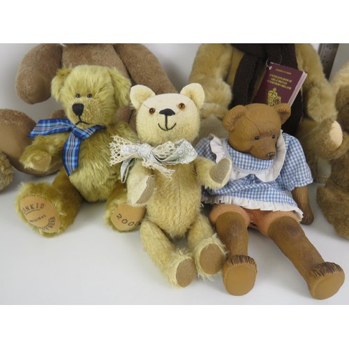 309 - EIGHT TEDDY BEARS