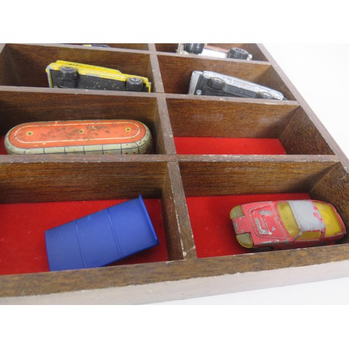 226 - 3 x WOOD DISPLAY BOXES WITH DIECAST CARS