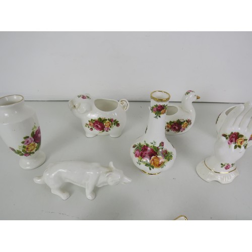 151 - COLLECTION OF COTTAGE ROSE CERAMICS AND PERFUME ATOMISERS