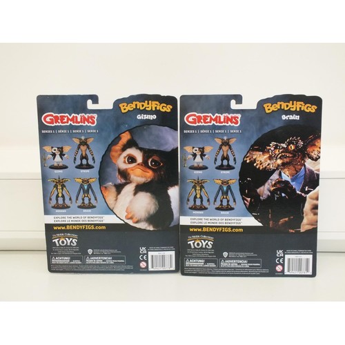 4 - BENDYFIGS GREMLINS BRAIN & GIZMO FIGURES - AS NEW