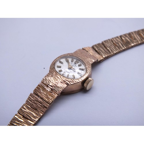 57 - LADIES 9ct GOLD ROTARY WRISTWATCH 16g