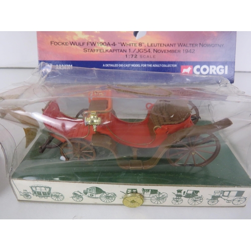 197 - 5x BOXED MODEL VEHICLES TO INCLUDE CORGI WWII PLANE