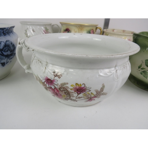 329 - 6x ASSORTED CHAMBER POTS